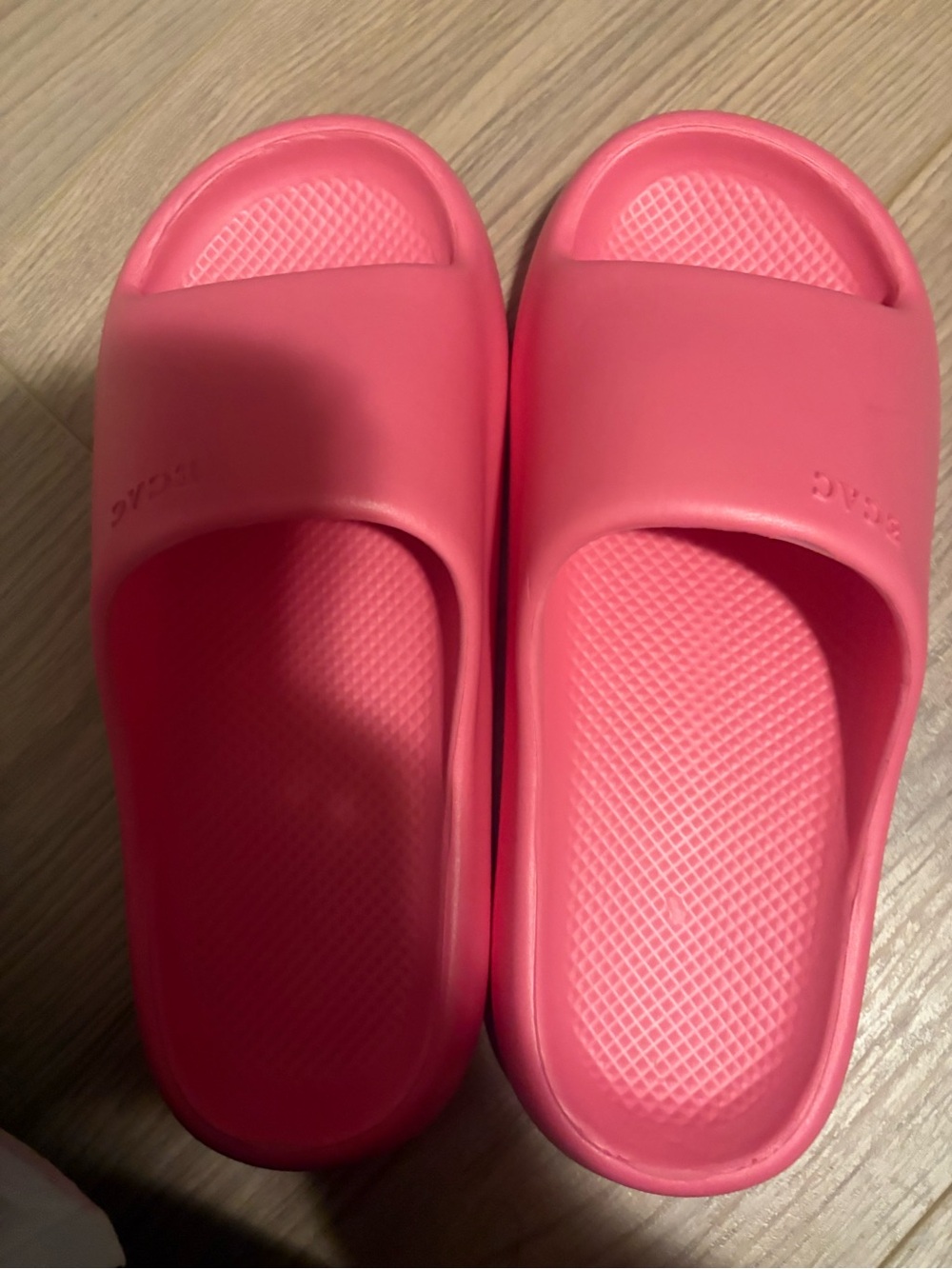 Bright Pink Slide Sandals